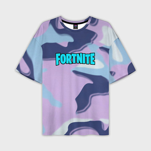 Мужская футболка оверсайз Fortnite camo steel / 3D-принт – фото 1