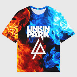 Футболка оверсайз мужская Linkin park битва огней, цвет: 3D-принт