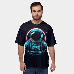 Футболка оверсайз мужская Тонущий космонавт, цвет: 3D-принт — фото 2