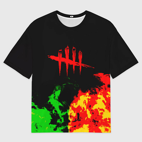 Мужская футболка оверсайз Dead by daylight fire / 3D-принт – фото 1