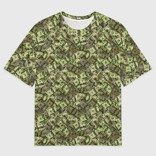 Мужская футболка оверсайз Милитари деньги / 3D-принт – фото 1