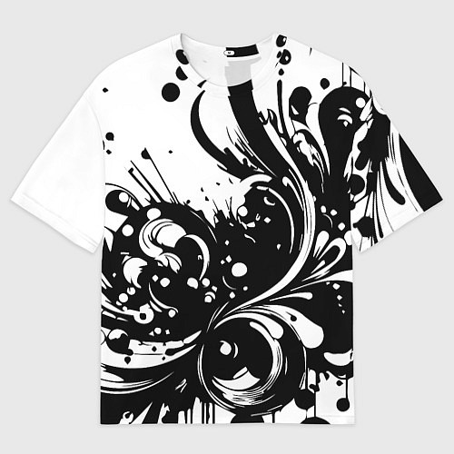 Мужская футболка оверсайз Модная растительная абстракция - нейроарт / 3D-принт – фото 1