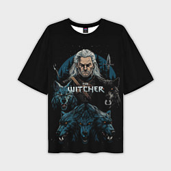 Мужская футболка оверсайз The Witcher and wolfs