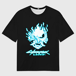 Мужская футболка оверсайз Киберпанк 2077 лого