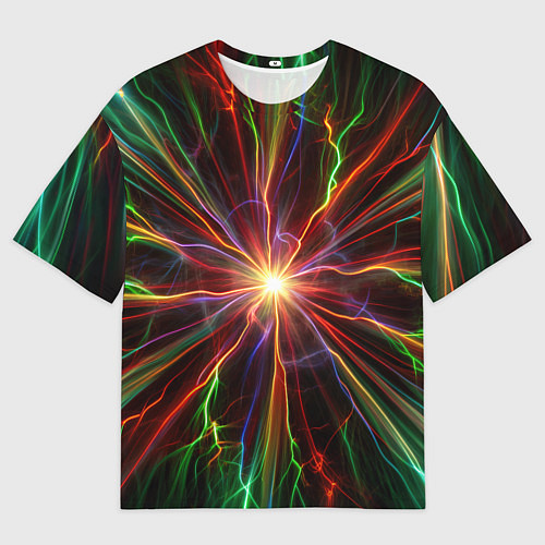 Мужская футболка оверсайз Абстрактная энергия / 3D-принт – фото 1
