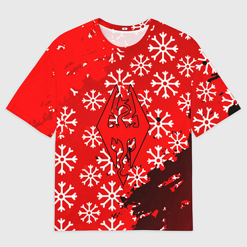 Мужская футболка оверсайз Elder Scrolls winter steel / 3D-принт – фото 1