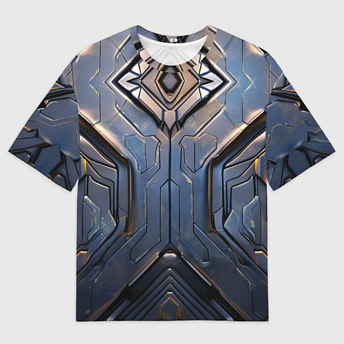 Мужская футболка оверсайз Стальная броня землянина / 3D-принт – фото 1