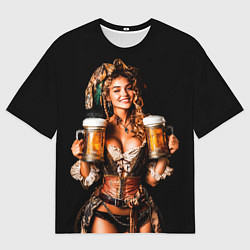 Мужская футболка оверсайз Пиво на Тартуге