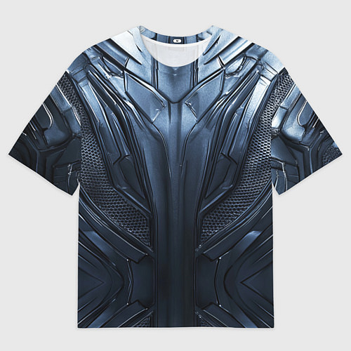 Мужская футболка оверсайз Металлический карбон / 3D-принт – фото 1