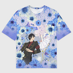 Мужская футболка оверсайз Волшебница и злой офицер - Миллер и Мимори