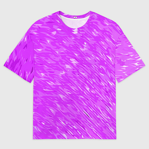Мужская футболка оверсайз Фиолетово-белые мазки / 3D-принт – фото 1