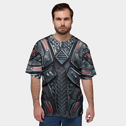 Футболка оверсайз мужская Железный путешественник, цвет: 3D-принт — фото 2