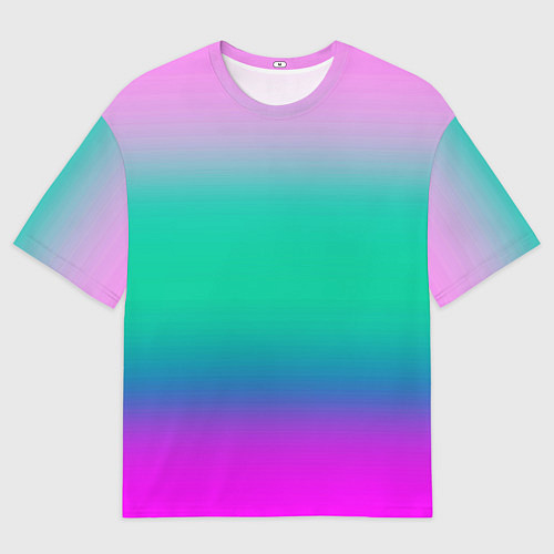 Мужская футболка оверсайз Градиент цветной / 3D-принт – фото 1