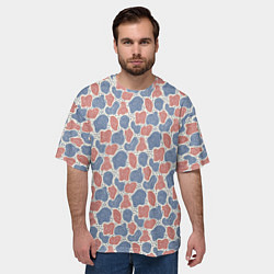 Футболка оверсайз мужская Абстрактный паттерн: пятна и плывущие формы, цвет: 3D-принт — фото 2