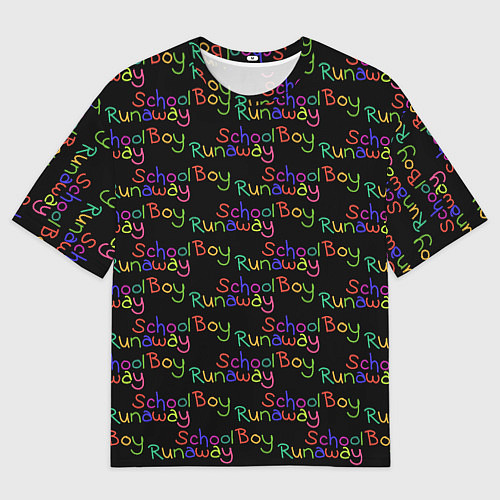 Мужская футболка оверсайз Logo - Schoolboy Runaway pattern / 3D-принт – фото 1