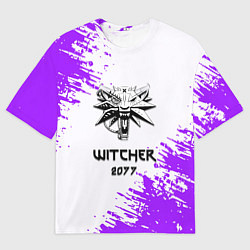 Мужская футболка оверсайз The Witcher 2077 неоновые краски