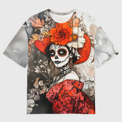 Мужская футболка оверсайз Катрина в красном