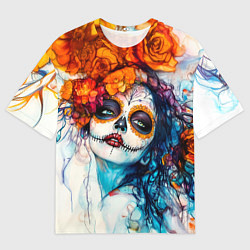 Футболка оверсайз мужская Катрина День мертвых, цвет: 3D-принт