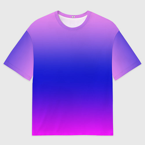 Мужская футболка оверсайз Неоновая градиент абстракция / 3D-принт – фото 1