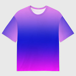 Футболка оверсайз мужская Неоновая градиент абстракция, цвет: 3D-принт