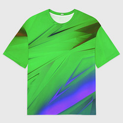 Футболка оверсайз мужская Кислотно неоновая геометрия, цвет: 3D-принт