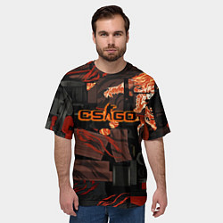 Футболка оверсайз мужская CSGO howl kase, цвет: 3D-принт — фото 2