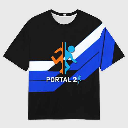 Мужская футболка оверсайз Portal geometry / 3D-принт – фото 1
