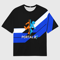 Мужская футболка оверсайз Portal geometry