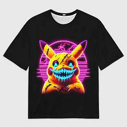 Мужская футболка оверсайз Terrible Pikachu - halloween fantasy