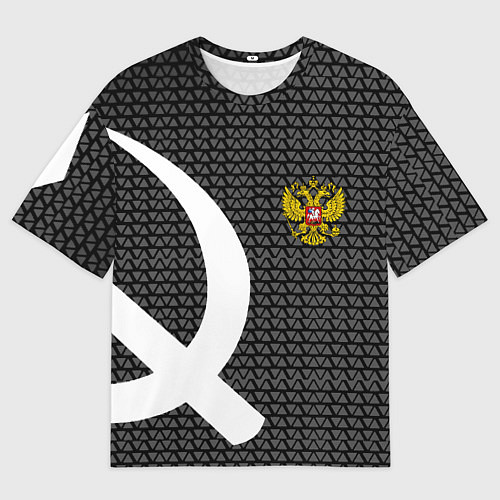 Мужская футболка оверсайз Россия паттерн ссср / 3D-принт – фото 1