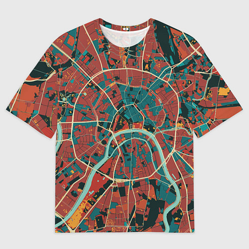 Мужская футболка оверсайз Vibrant Moscow / 3D-принт – фото 1