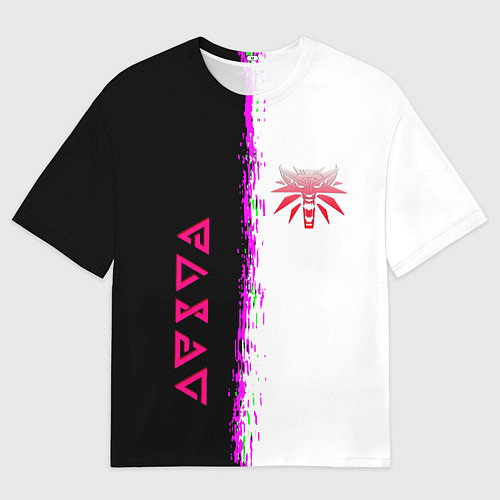 Мужская футболка оверсайз The Witcher logo краски / 3D-принт – фото 1