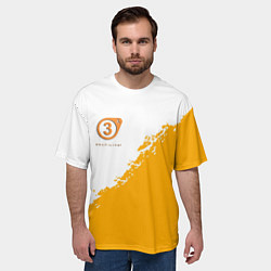 Футболка оверсайз мужская Half life 3 краски, цвет: 3D-принт — фото 2