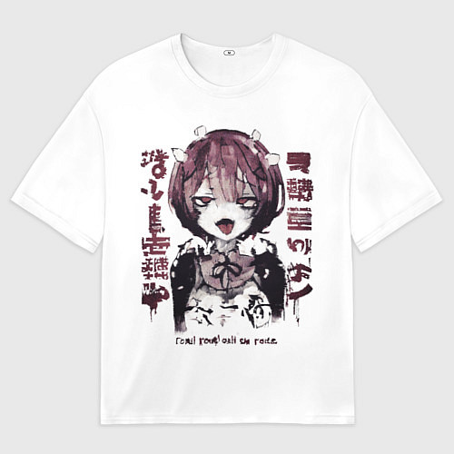 Мужская футболка оверсайз Ram Ahegao / 3D-принт – фото 1