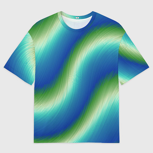 Мужская футболка оверсайз Морская волна арт / 3D-принт – фото 1