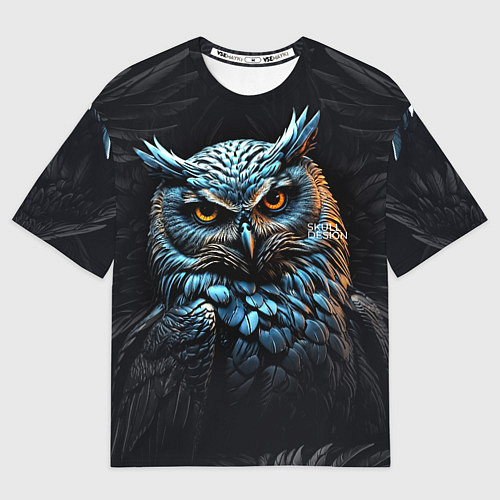 Мужская футболка оверсайз Rock owl / 3D-принт – фото 1