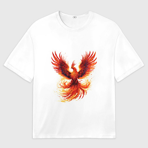 Мужская футболка оверсайз Восставший из пепла Феникс / 3D-принт – фото 1