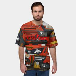 Футболка оверсайз мужская Counter strike bloodsport, цвет: 3D-принт — фото 2