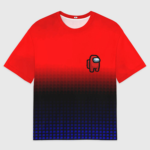 Мужская футболка оверсайз Among us geometry gradient / 3D-принт – фото 1
