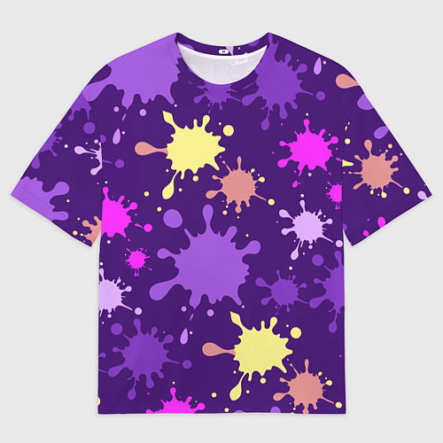 Мужская футболка оверсайз Крупные кляксы / 3D-принт – фото 1