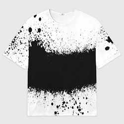 Футболка оверсайз мужская Просто краски чёрные, цвет: 3D-принт