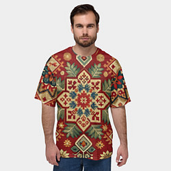Футболка оверсайз мужская Узоры советского ковра, цвет: 3D-принт — фото 2
