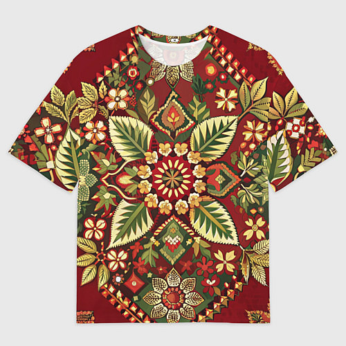 Мужская футболка оверсайз Стиль советского ковра узоры и орнамент / 3D-принт – фото 1