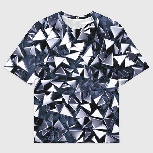 Мужская футболка оверсайз Взрыв геометрических треугольников / 3D-принт – фото 1