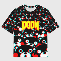 Мужская футболка оверсайз Doom anime