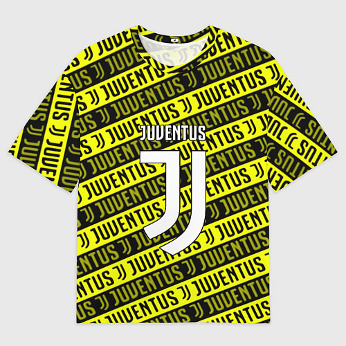 Мужская футболка оверсайз Juventus pattern fc / 3D-принт – фото 1