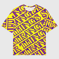 Футболка оверсайз мужская Stranger Things serials, цвет: 3D-принт