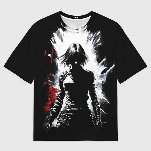 Мужская футболка оверсайз Воин девушка / 3D-принт – фото 1