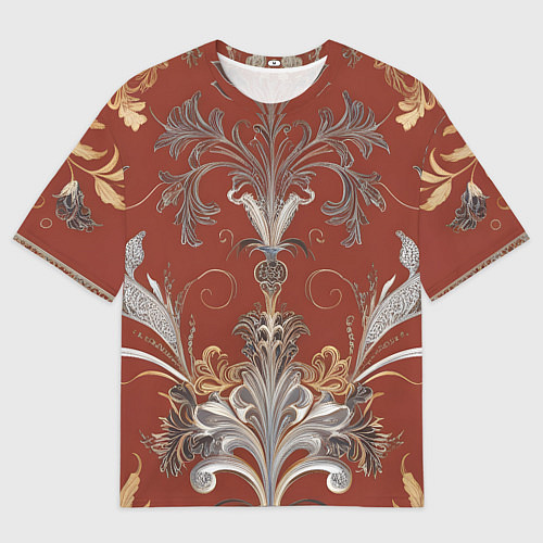 Мужская футболка оверсайз Изысканный орнамент ковер / 3D-принт – фото 1