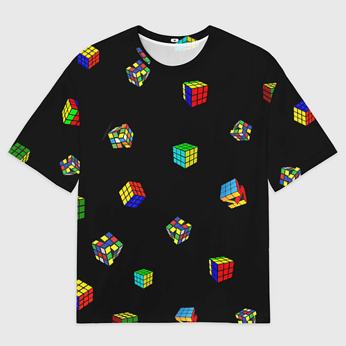 Мужская футболка оверсайз Много кубик рубика / 3D-принт – фото 1